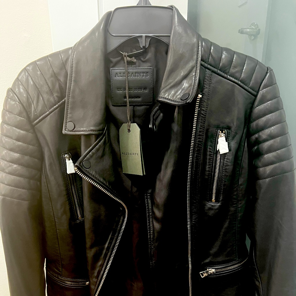 All Saints Leather Leoni Biker Jacket